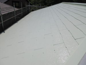 屋根遮熱塗装完成